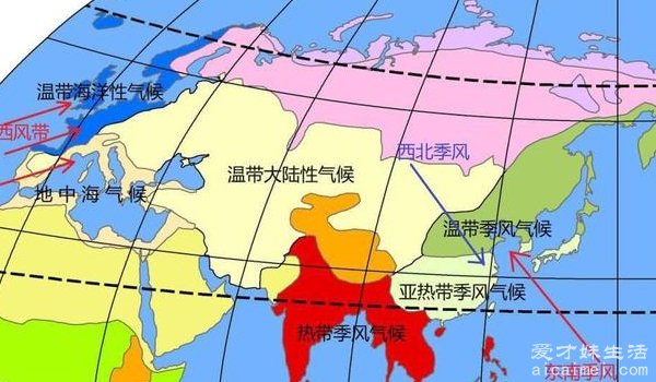 地中海气候形成原因图片