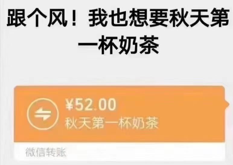 秋天的第一杯奶茶52块钱是什么意思？秋天的第一杯奶茶52块钱含义介绍[多图]图片1