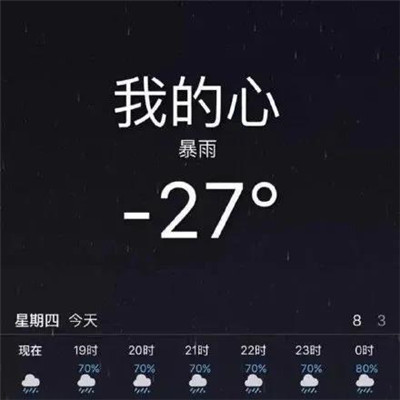 很火很有趣我的心-27℃搞笑表情包