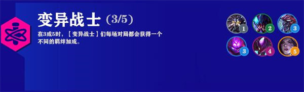 云顶之弈2022变异战士阵容