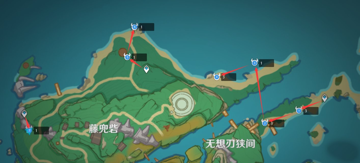 原神2.6刀镡采集路线介绍