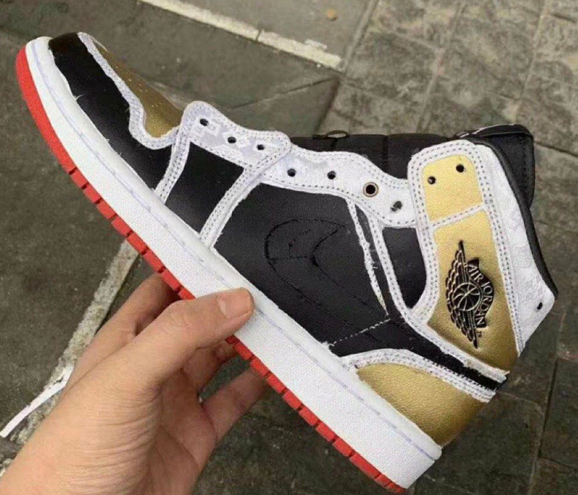 白丝绸AJ1完全撕开是什么样 AJ1白丝绸撕开教程图解