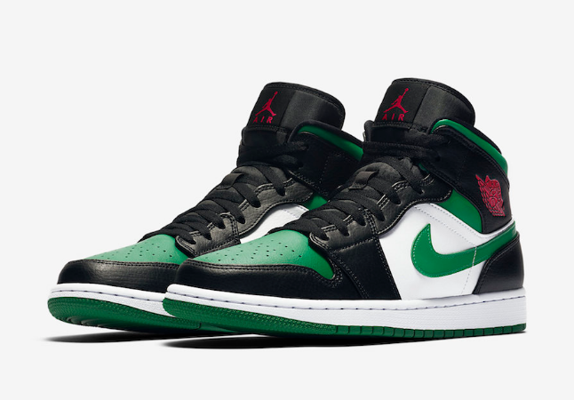 Air Jordan 1 Mid “Pine Green”发售 黑绿 AJ1 Mid “Pine Green”实物赏析