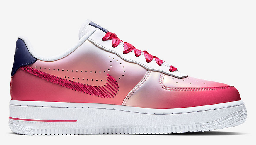 AF1乳腺癌配色发售信息 双swoosh加持的AF1“Kay Yow”实物赏析