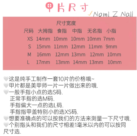 穿戴甲指甲尺寸怎么对应甲片4